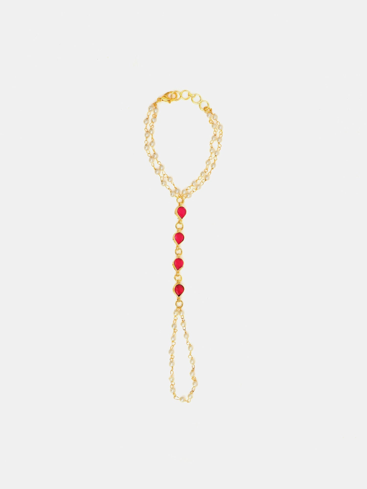 Ruby Raang Mannat Pearl Haath Phool - Distacart