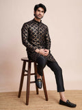 Vastranavya Traditional Festival Wear Pure Silk Thread & Sequence Embroidered Work Kurta