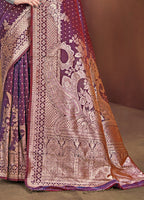 Sangam Prints Wine Silk Woven Work Traditional Saree