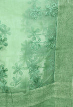 Mominos Fashion Moeza Orgenza Pista Green Chikan Work Dupatta - Distacart