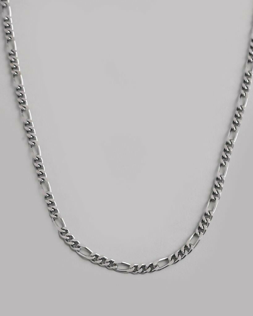 VOJ Silver Plated Cuban Link Chain