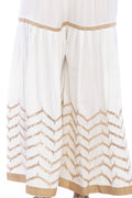 Mominos Fashion Latest Cotton Off White Gota Print Sharara For Girls - Distacart