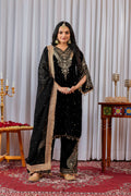 Teeya Creation Black Color Velvet Silk Embroidery Work Party Wear Suit - Distacart