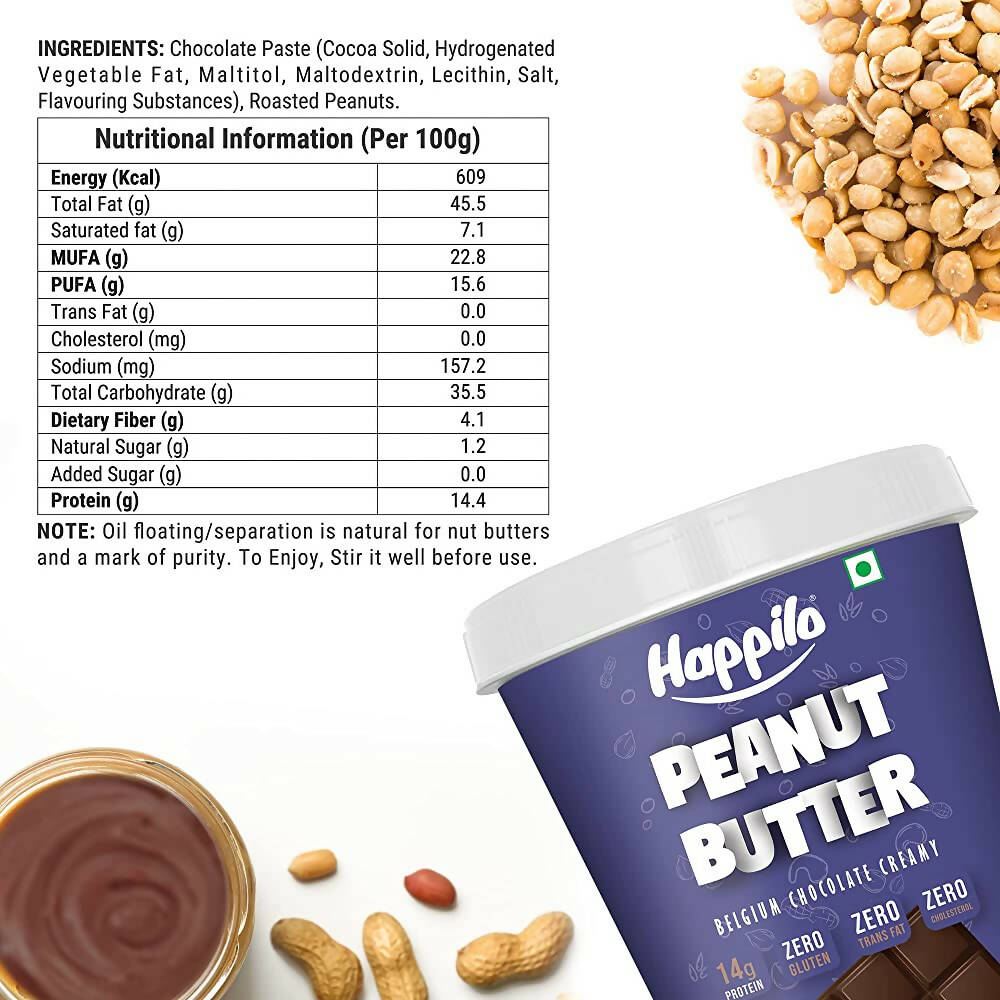 Happilo Belgium Chocolate Peanut Butter Creamy