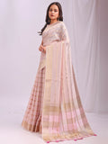 Shree Shyam Fashion Organza Peach Saree - Distacart