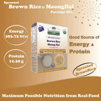 TummyFriendly Foods Organic Sprouted Brown Rice, Moong Dal Porridge Mix - Distacart