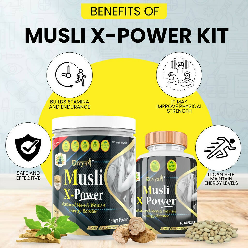 Divya Shree Musli X-Power Capsule, Powder Combo - Distacart