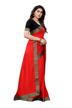 Vamika Red Dola Silk Border Saree (Kirti Red)