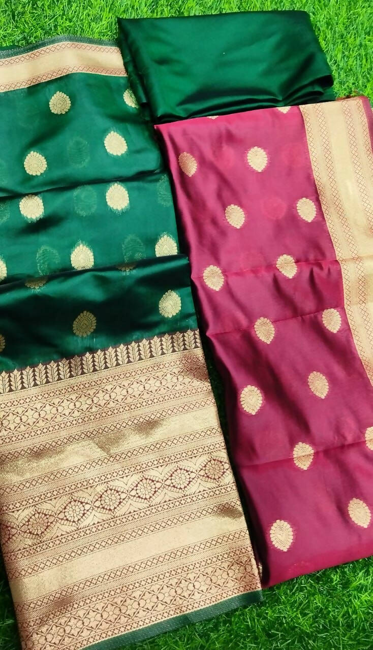 DEIANA'S Beautiful Pure Jari Silk Weaving Lehengha Choli - Green
