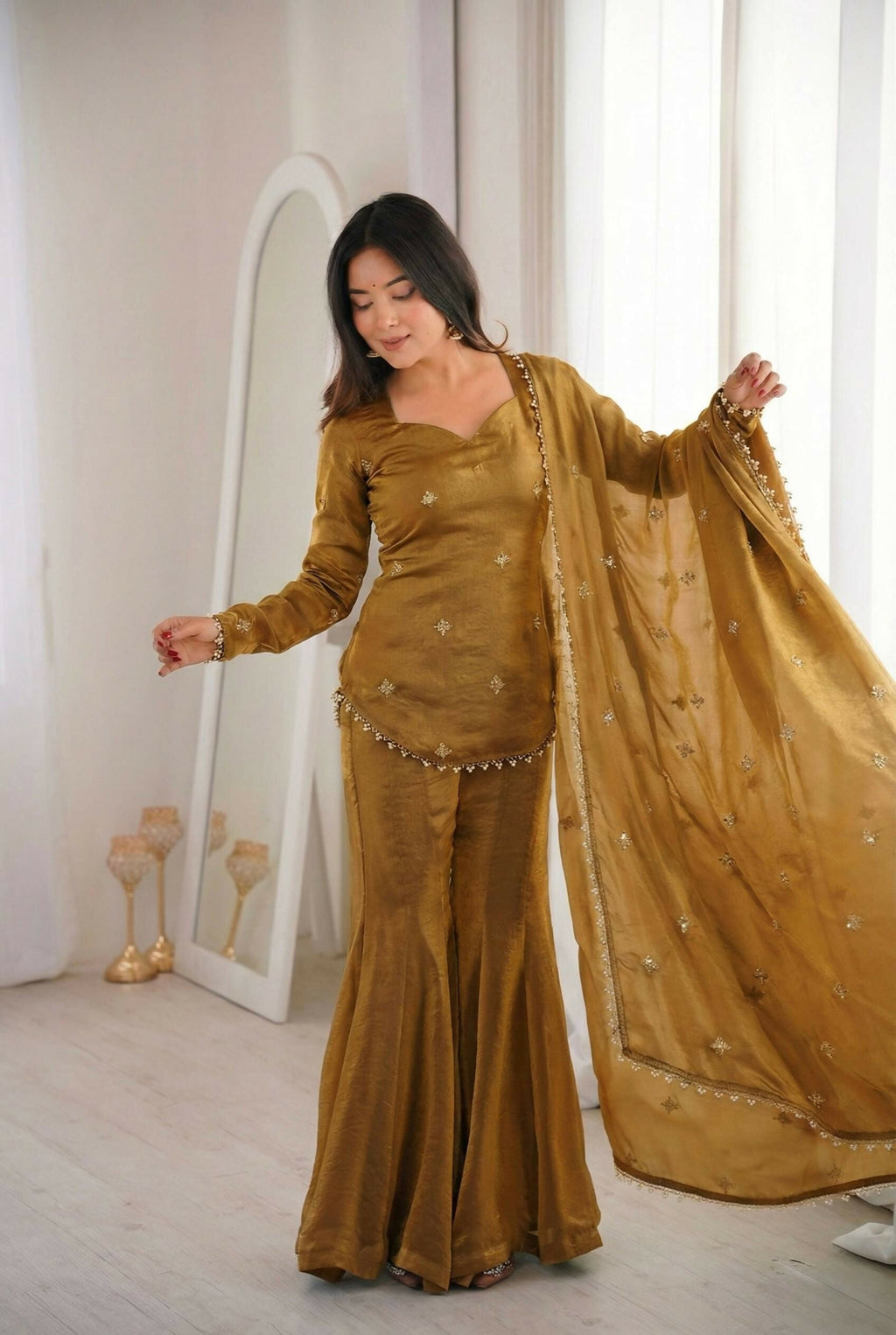 Teeya Creation Olive Fendy Silk Trending Party Wear Salwar Suit - Distacart