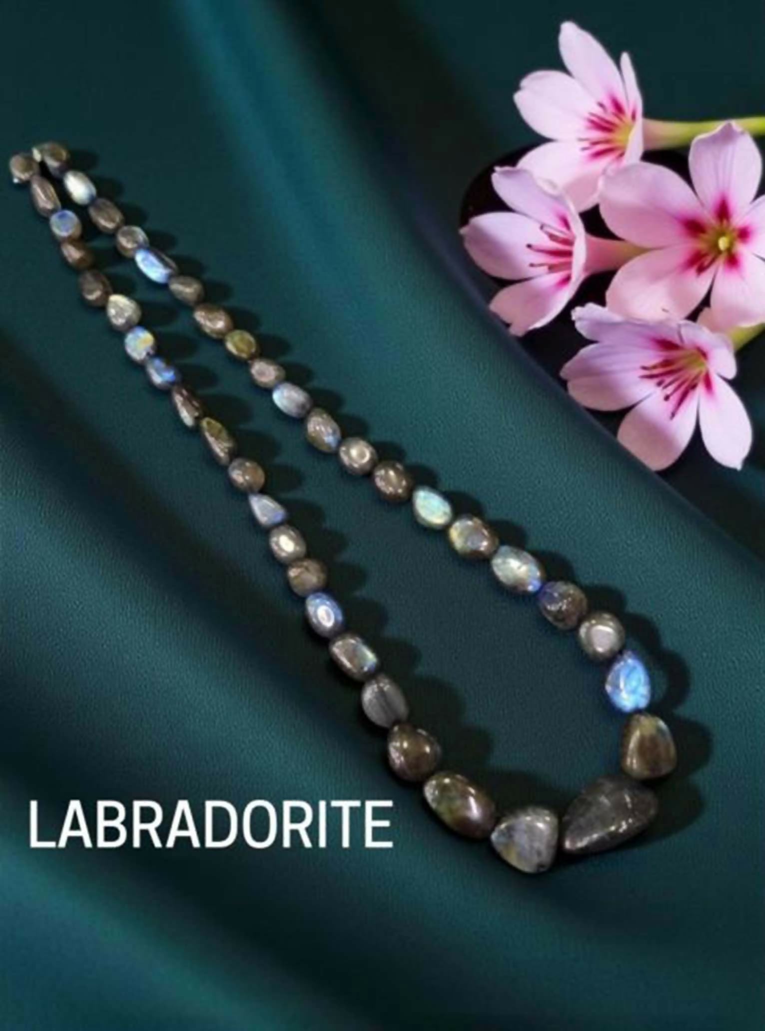 Joban Fashion Women Multi Gemstone Necklaces, Labdarorite Graduated - Distacart