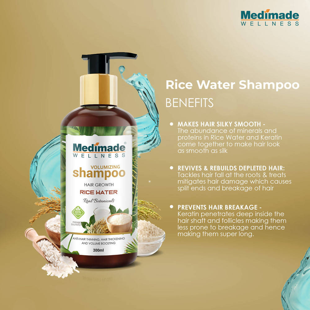 Medimade Wellness Volumizing Hair Growth Rice Water Shampoo