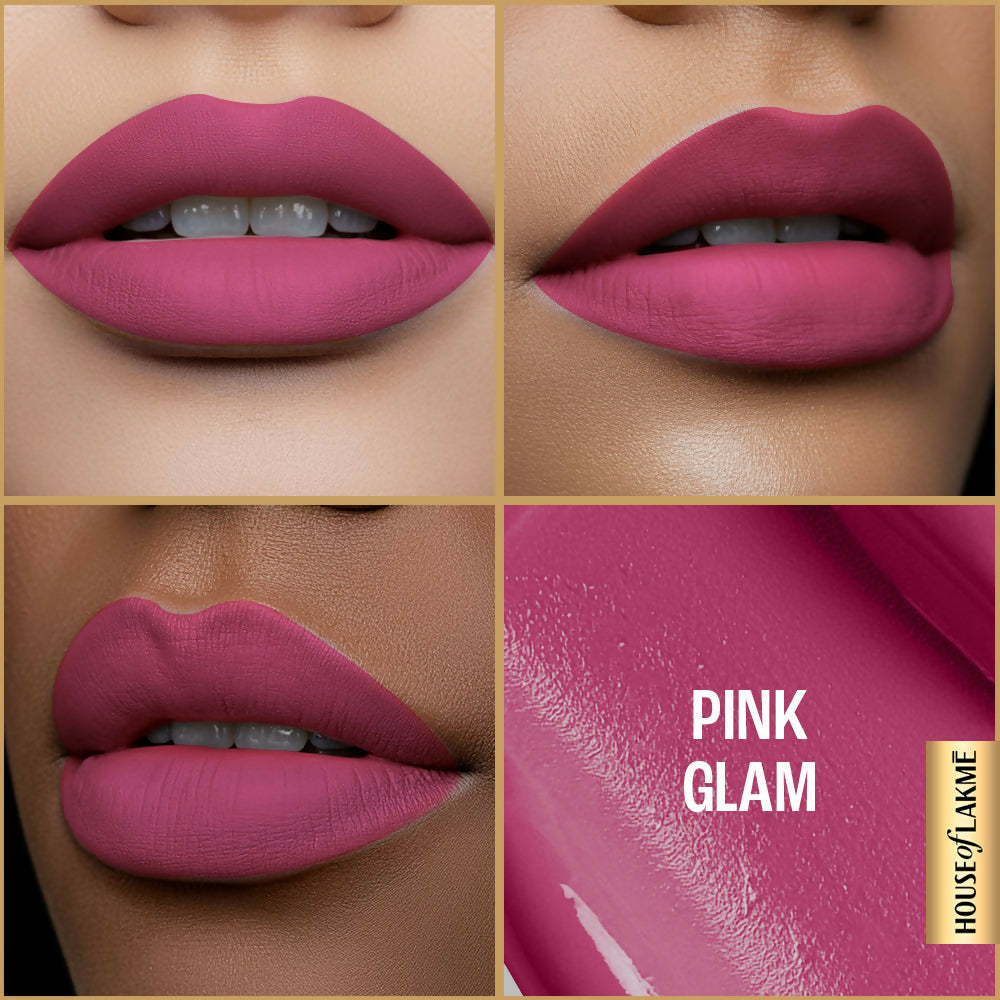 Lakme Ultimate Glam Matte Liquid Lipstick - Pink Glam