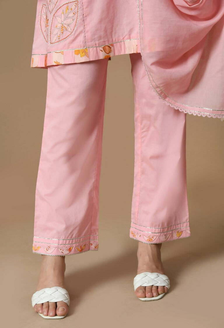 Joban Fashion Pink Cotton Kurta Set