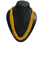 Inhanns Bloom Handmade Beaded Only Necklace - 12 Layers - Yellow Necklace