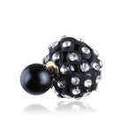 Trendoo Jewelry Gold Plated Stylish Fancy Black Studs