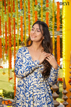 Aayaa Designer Printed Full Flared Suit - Distacart