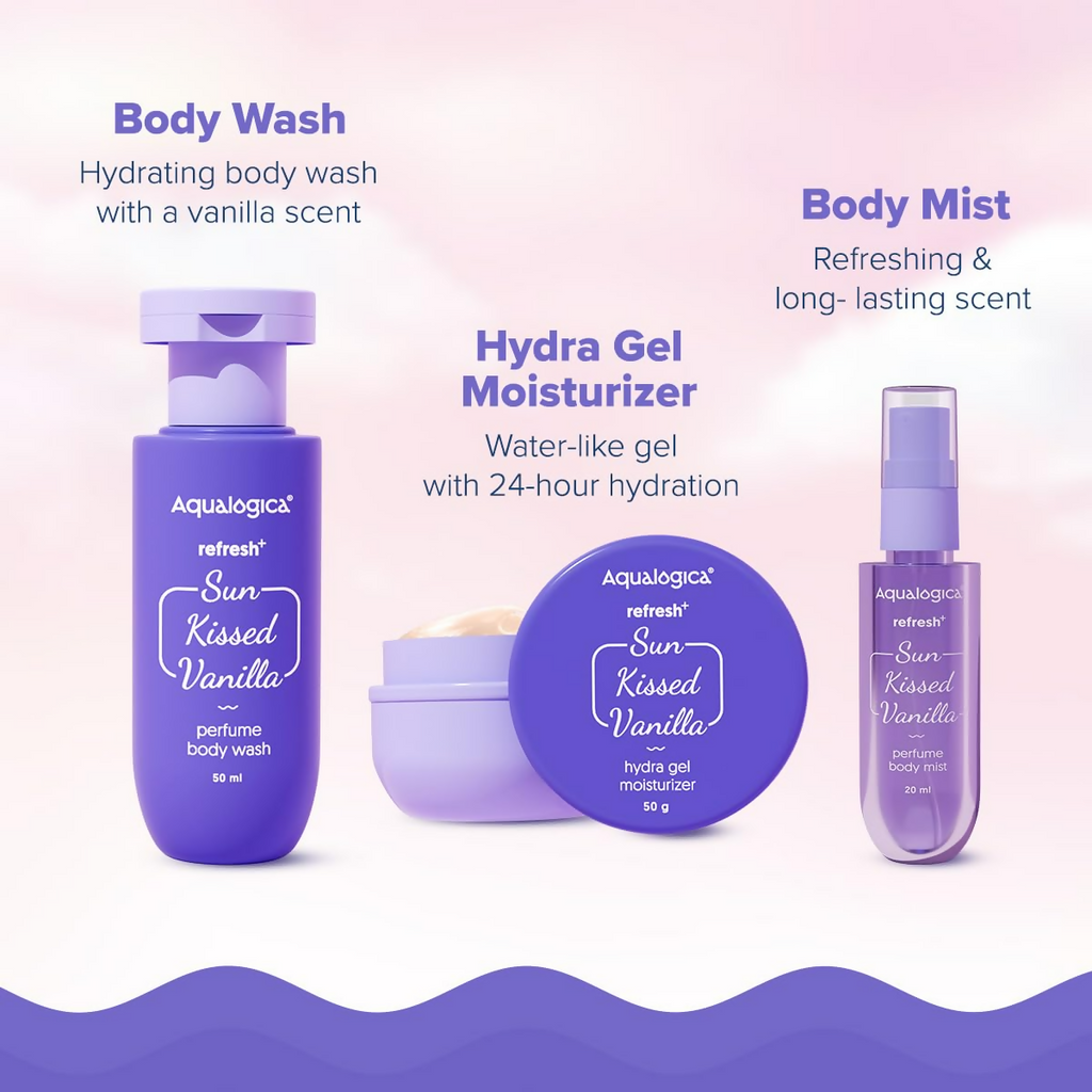 Aqualogica Refresh+ Vanilla Body Care Gift Set Kit
