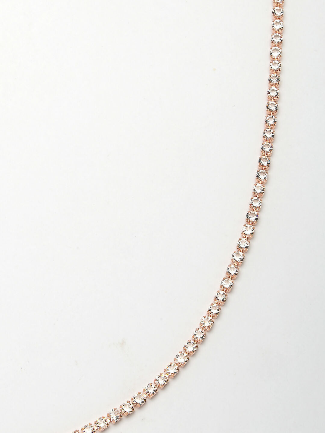 NVR Women's Rose Gold-Polished AD-Studded Kamarbandh Waist Chain