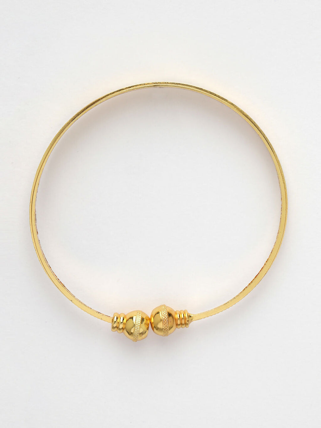 NVR Women's Set of 2 Gold-Plated Handcrafted Adjustable Bangles - Distacart