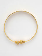 NVR Women's Set of 2 Gold-Plated Handcrafted Adjustable Bangles - Distacart