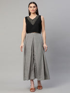 Ahalyaa Women Black Crepe Printed Top Palazzo Set - Distacart