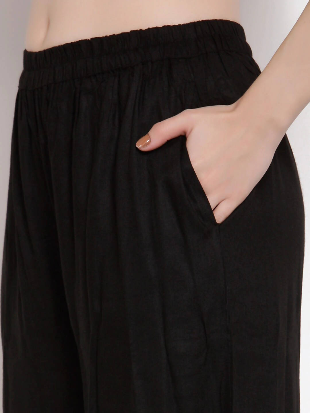 Myshka Women Black Regular Pure Cotton Kurta With Palazzos & Dupatta - Distacart