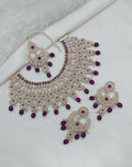 Joban Fashion Ruby Stone Work Necklace Set