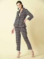 Myshka Women's Black Cotton Printed jacket