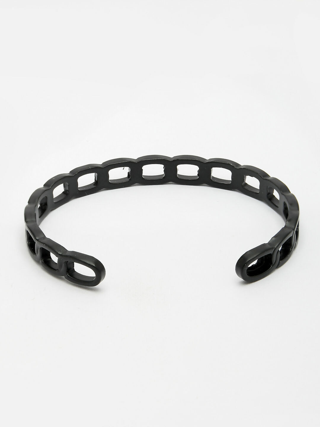 NVR Men's Set of 2 Silver & Black Rhodium-Plated Metal Cuff Bracelet - Distacart