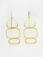 NVR Women Gold-Plated Contemporary Fish Hook Drop Earrings - Distacart