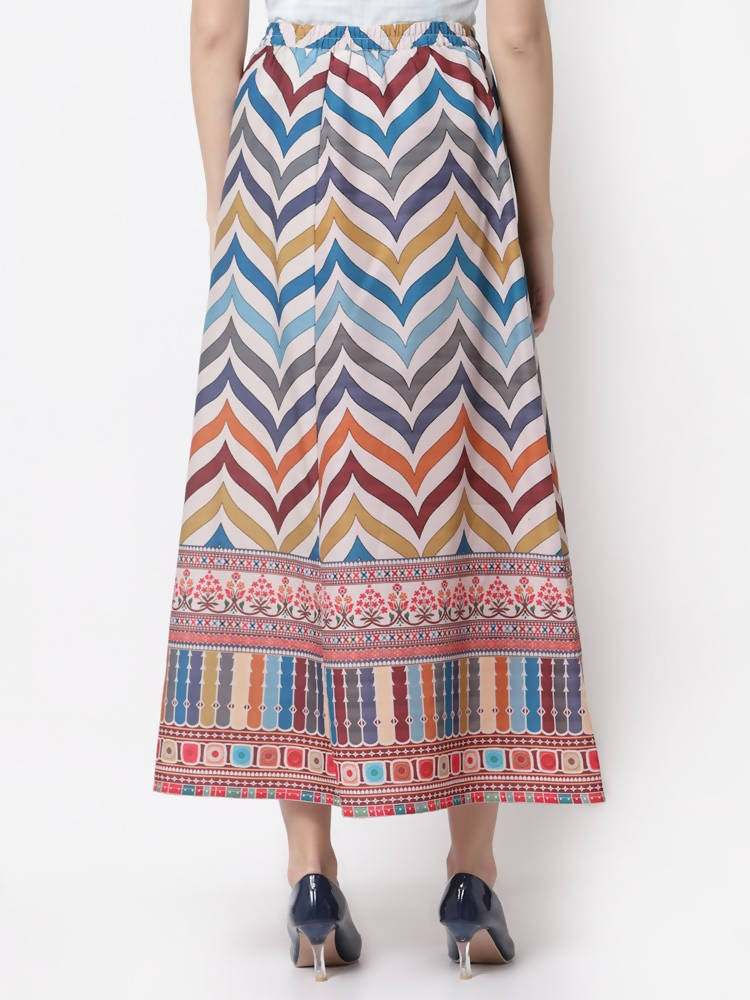 Myshka Muticolored Silk blend Printed Skirt