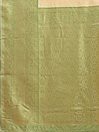Shree Shyam Fashion Aura Silk Cream Light Green Banarasi Silk Saree