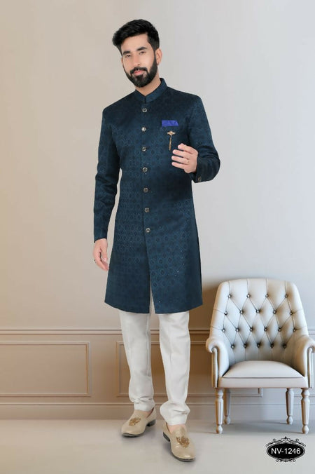 Joban Fashion Men's Blue TR Kurta with Pyjama