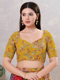 Joban Fashion Women Silk Mustard Stitched Blouse