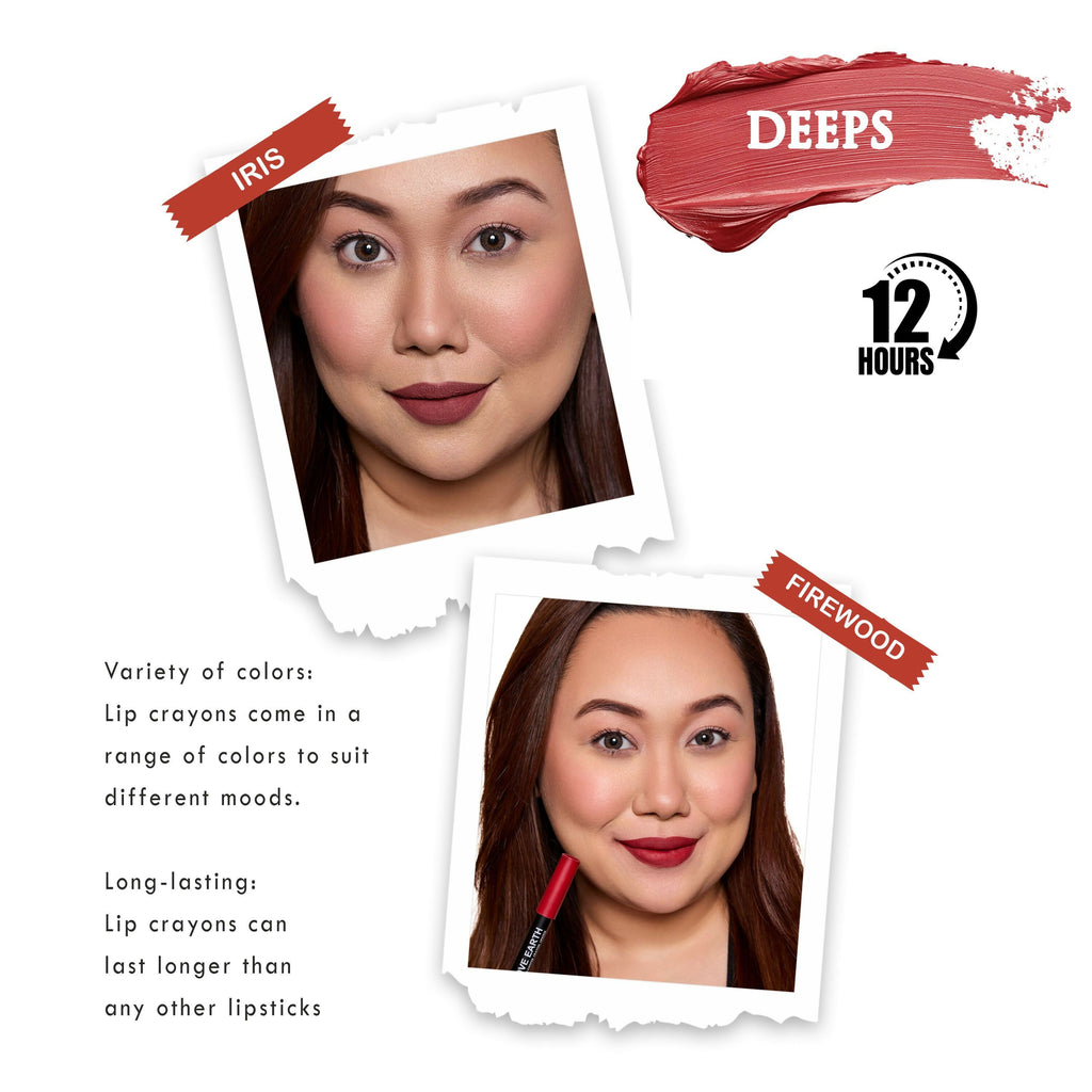 Love Earth Lip Crayon Non-Transfer Lipstick - Deeps