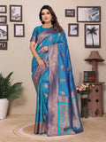 Joban Fashion Banarasi Royal Blue Woven Soft Silk Saree - Distacart