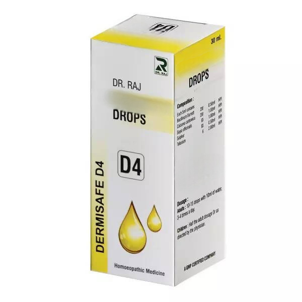 Dr. Raj Homeopathy Dermisafe D4 Drops - Distacart