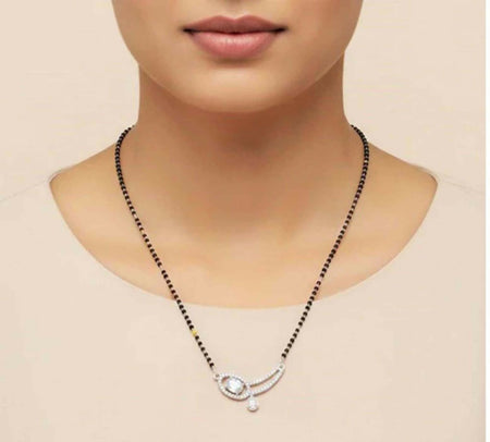 Joban Fashion Women White Moonstone Magic Mangalsutra