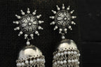Mominos Fashion Johar Kamal Silver-Plated Earrings With Pearls Jhumkas - Distacart