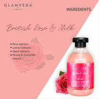Glamveda British Rose & Milk Refreshing Body Wash
