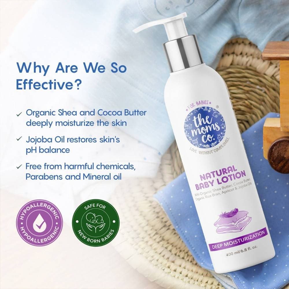 The Moms Co Natural Baby Lotion, Nourishing Shea Butter & Avocado Oil to Deeply Moisturize the Skin