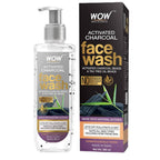 Wow Skin Science Charcoal + Glycolic Acid Detoxifying Face Wash for Oil Control + Gentle Exfoliation with Tea Tree & Aloe