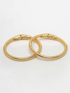 NVR Women's Set of 2 Gold-Plated Handcrafted Traditional Bangles - Distacart