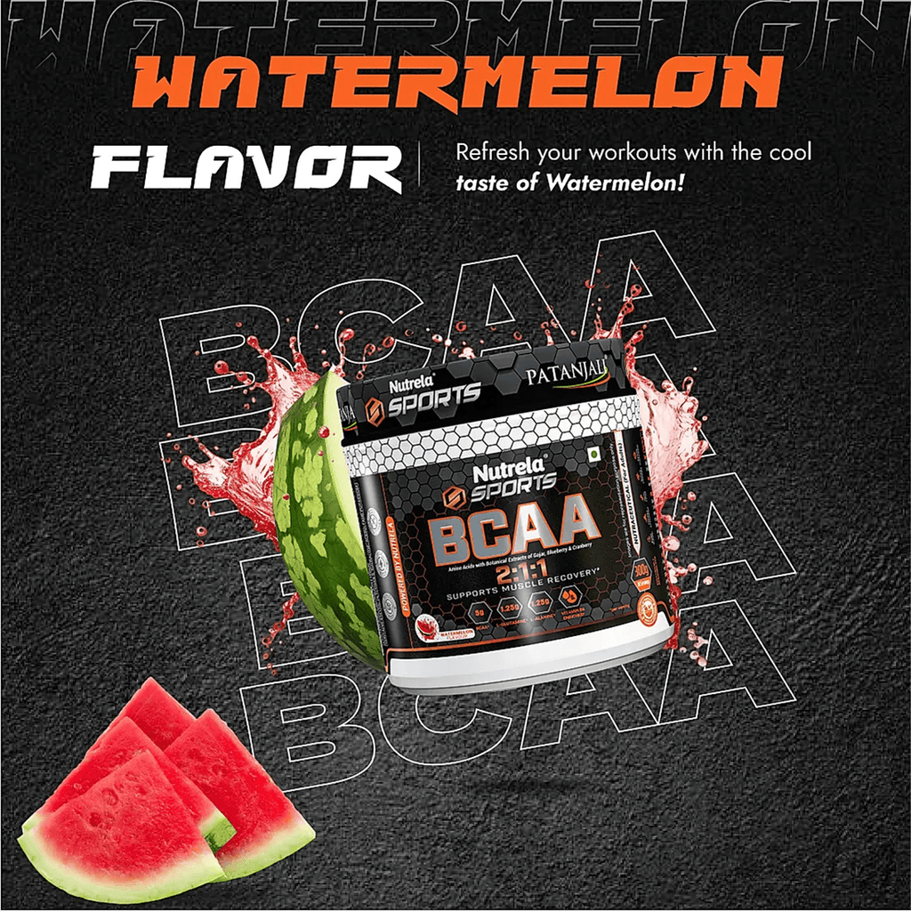 Patanjali Nutrela Sports BCAA Powder (Watermelon Flavour) - Distacart