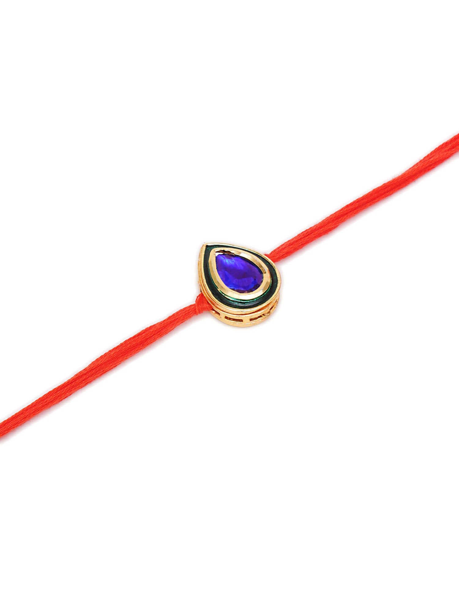 Designer kundan Rakhi - Ruby Raang - Distacart