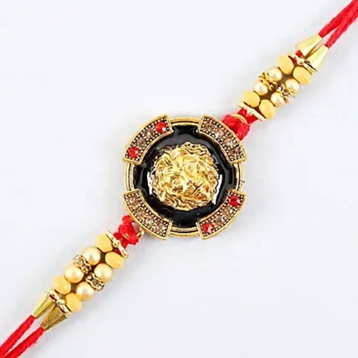 Traditional Lion Face Rakhi & Healthy Almonds - Distacart