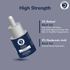 Dermistry Pure 2% Retinol 2% Hyaluronic Acid Anti Aging Moisturizer Fine Lines Wrinkles Face Serum