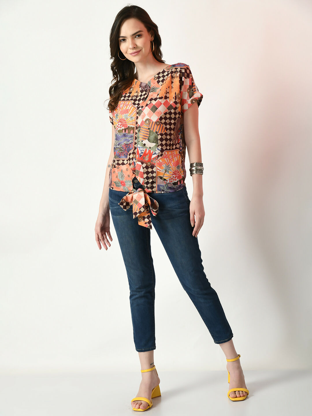 Myshka Women's Multi Printed Top