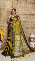 Exclusive Collection Golden Beautiful Tissue Benarasi Saree